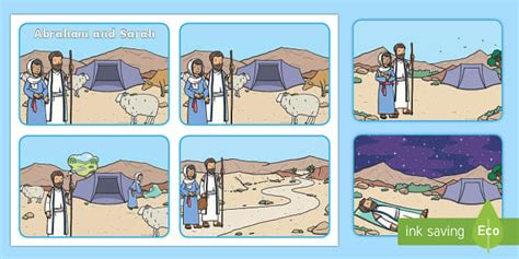 Abraham And Sarah Bible Story Sequencing Cards Twinkl