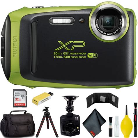 FUJIFILM FinePix XP130 Digital Camera Lime Master Bundle Walmart