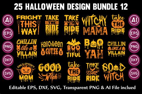 Printable Halloween Design Bundle 12 Graphic By Creative Design · Creative Fabrica