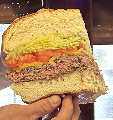 Another Angle Of The Atlas Burger Showing The Layers R Burgers