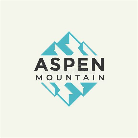 Unique Mountain Aspen Logo Simple Natural Forest Mountain Vector