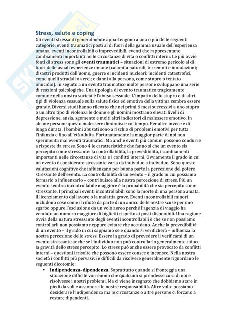 Riassunto Esame Psicologia Generale Prof Adenzato Libro Consigliato