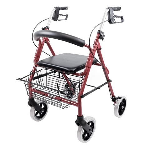 Rollator Pieghevole Leggero Con Sedile Imbottito E Cestino Termigea