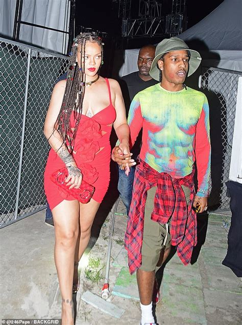 Rihanna Puts On A Busty Display In A Tight Red Minidress At Reggae Show In Her Native Barbados