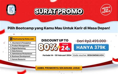 Promo Spesial Pemilu 2024 untuk Seluruh Kelas Online dan Bootcamp