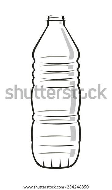 Vector Drawing Plastic Bottle Stock Vector (Royalty Free) 234246850 | Shutterstock