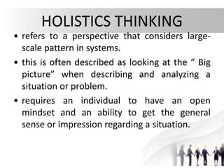 Holistic and partial thinking.pptx