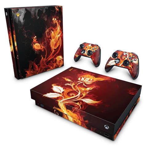 Xbox One X Skin Fire Flower Pop Arte Skins