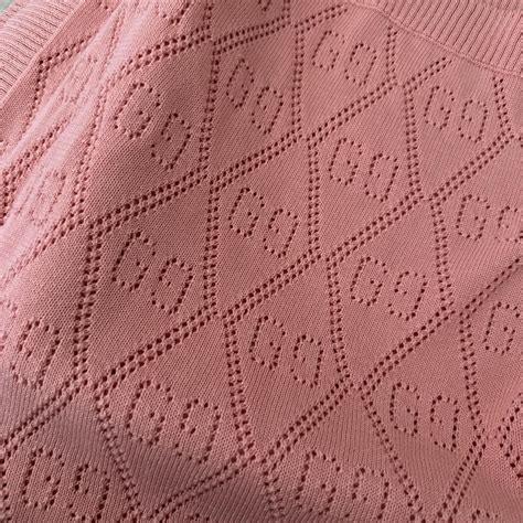 Gucci Baby Blanket Pink Wool GG Supreme Depop