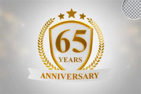 Premium Psd Year Anniversary Template Gold D Rendering Isolated