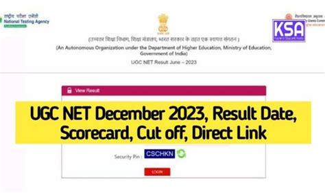 Ugc Net December Result Date Scorecard Cut Off Direct Link