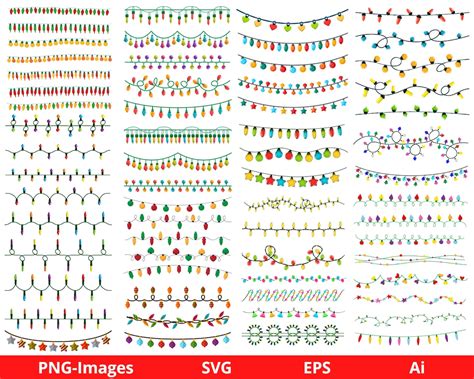 Christmas Lights SVG, Christmas Lights Clipart, Merry Christmas Svg ...