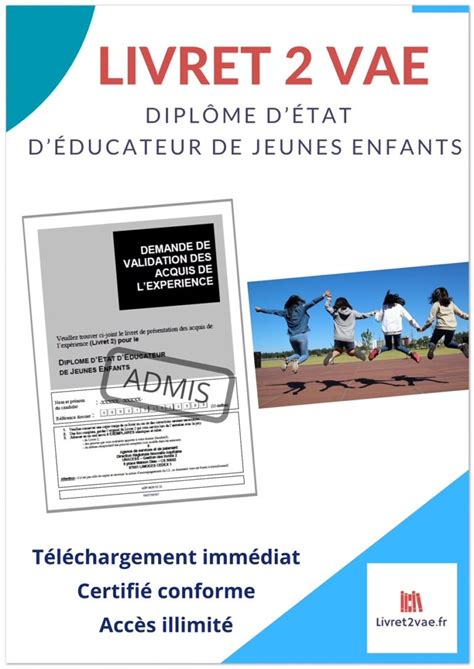 Livret 2 VAE DEEJE Educateur De Jeunes Enfants Ref AFF260323ALYGES