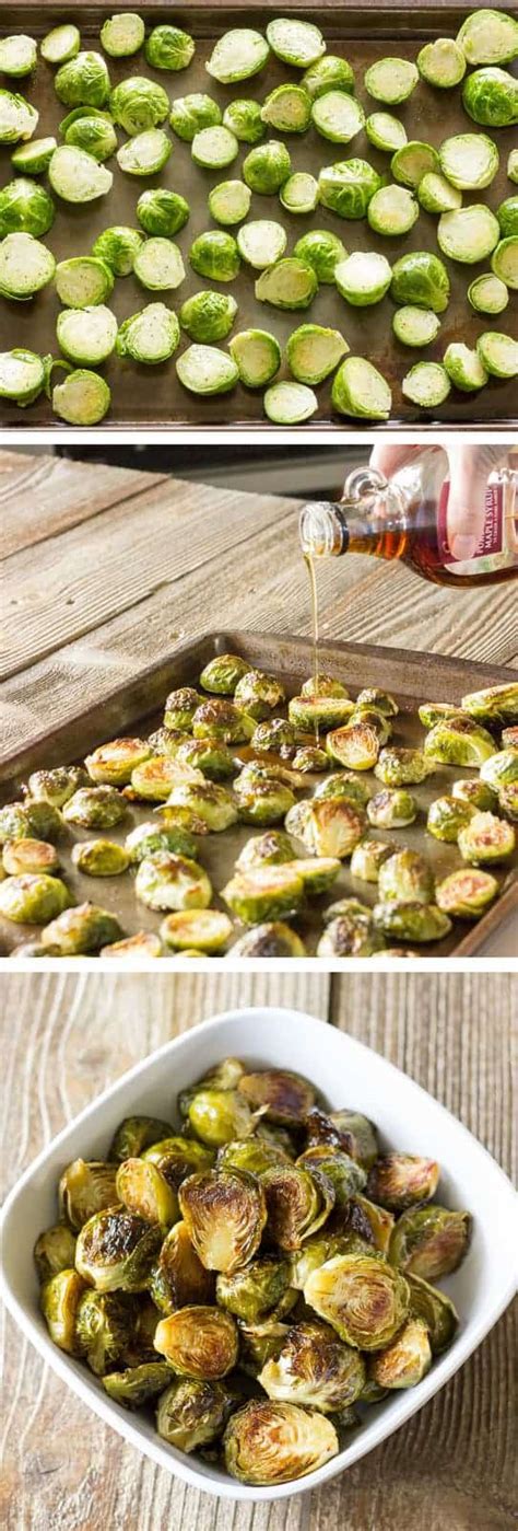 Maple Syrup Roasted Brussels Sprouts The Wholesome Dish