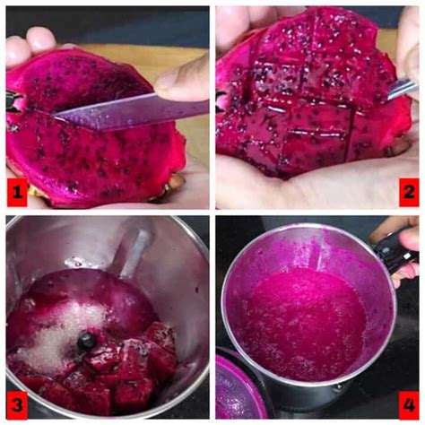 Dragon Fruit Juice Recipe Pitaya Juice Cook With Kushi