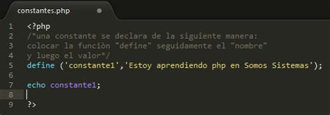 Constantes En Php Programación Php Parte 5 Somos Sistemas