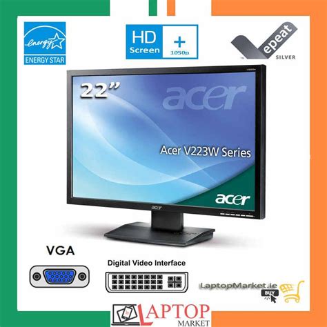 Acer V W Widescreen Lcd Monitor Hd Display Dvi And Vga Port