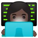 Woman Technologist Dark Skin Tone Emoji