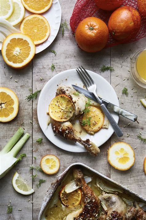 Poulet mariné à l orange et au fenouil Les super aliments Plat du