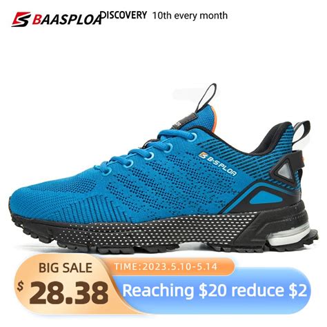 Baasploa Men Running Shoes Lightweight Sport Shoes For Men Mesh