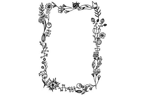 Black And White Floral Frame