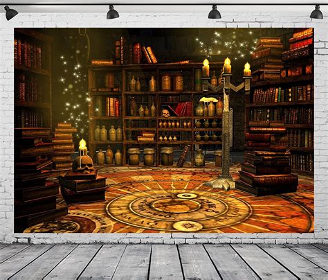 Amazon BELECO 7x5ft Fabric Magical Wizard Study Room Backdrop For