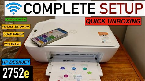 Hp Deskjet 2752e Setup Unboxing Install Setup Ink Load Paper Align