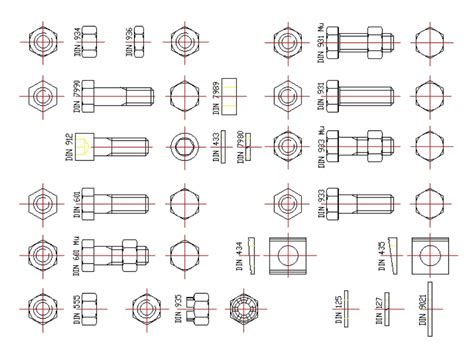 Screws In Autocad Download Cad Free Kb Bibliocad 40 Off