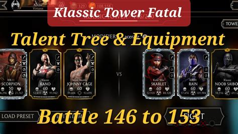 Mk Mobile Klassic Tower Fatal Battle 146 147 148 149 150 151 152