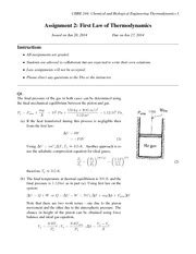 Assignment Solution Chbe Chemical And Biological Engineering