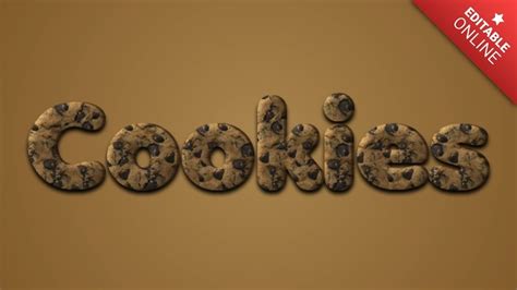 Cookies With Custom Cookie Texture Text Effect Generator