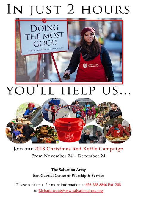 Volunteer Your Time With The Salvation Army San Gabriel Kiwanis Club