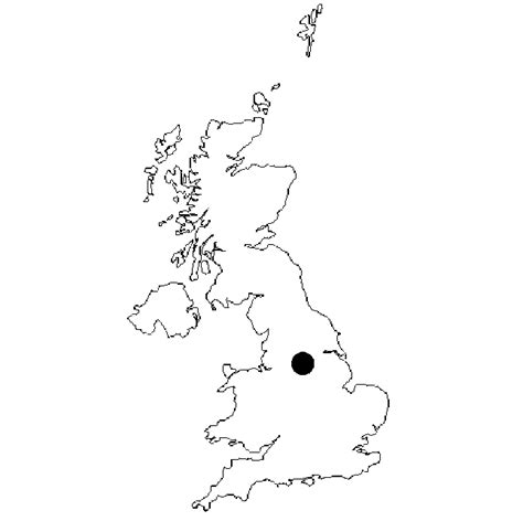 Map Of England Showing Sheffield Ashlan Ninnetta