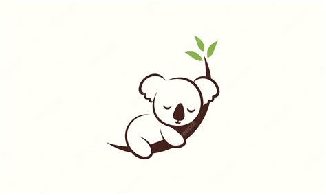 Premium Vector Line Art Koala Logo Template