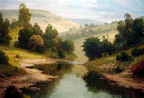 Vale do Paraíba Alexander Reider Pintura em telas paisagem Lindas