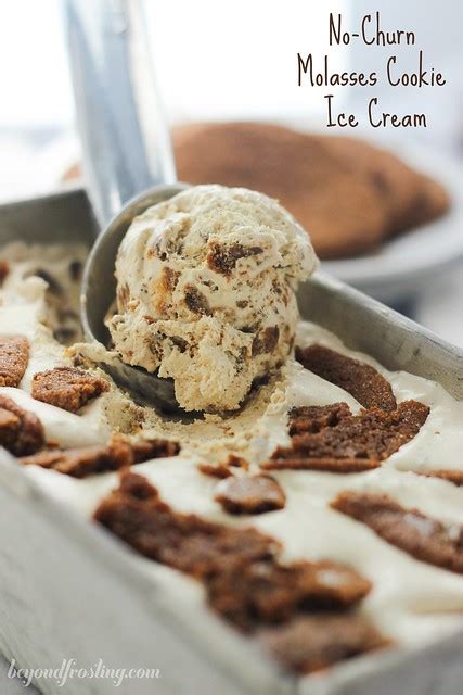 No Churn Molasses Gingerbread Cookie Ice Cream Beyond Frosting