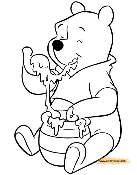 Pooh Honey Pot Coloring Pages