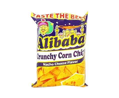 Alibaba Crunchy Corn Chips Nacho Cheese Flavor 55g