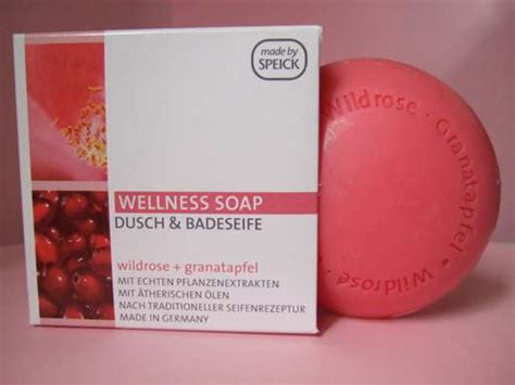 Test Stückseife Speick Wellness Soap Dusch und Badeseife Wildrose