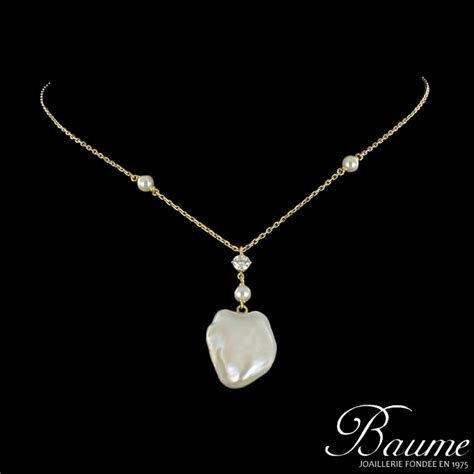 Pendentif Perle Et Diamant Baroque Bijouxbaume