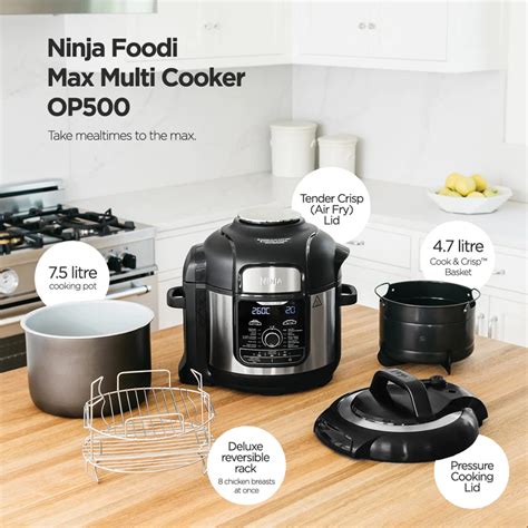 Buy The Ninja Foodi Op500 Anz Multi Cooker 10 In 1 7 5l All In One Cooking Op500anz