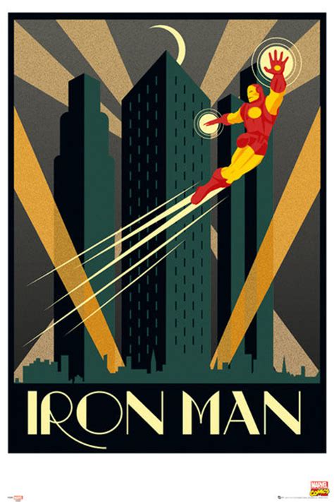 Marvel Retro Iron Man Plakát Obraz Na Zeď Posterscz