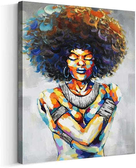 ARTINME African American Wall Art Black Art Paintings for Wall African ...