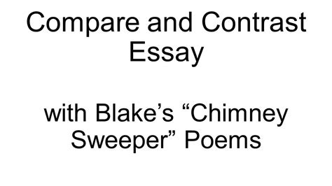 Compare And Contrast Poems Essay Telegraph