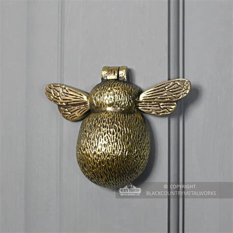 Antique Brass Bumblebee Door Knocker Black Country Metalworks