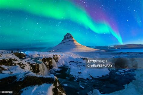 Northern Lights At Mount Kirkjufell Iceland High-Res Stock Photo - Getty Images