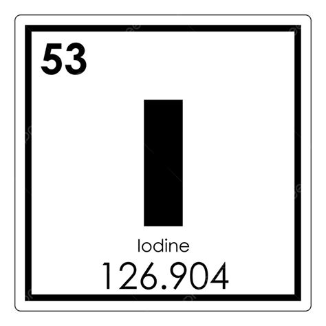 Iodine Chemical Element Periodic Table Science Symbol Photo Background ...