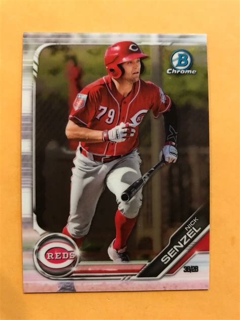 2019 Bowman Chrome Prospect NICK SENZEL Cincinnati REDS Rookie BCP 43