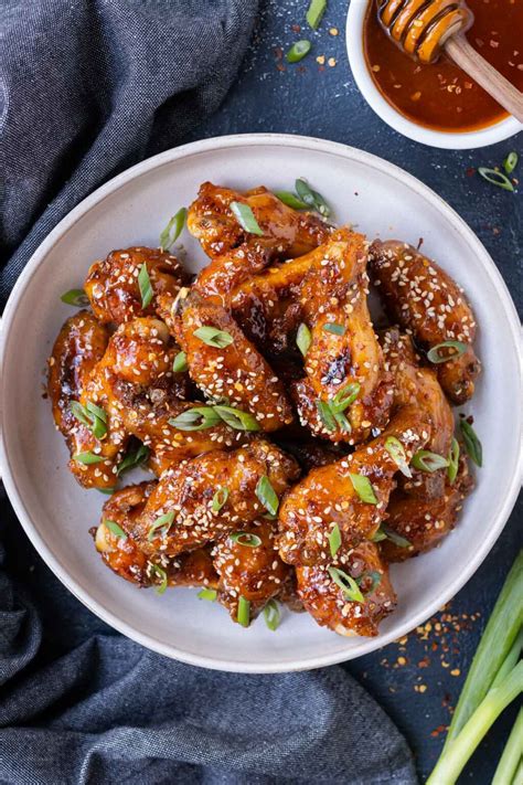 Hot Honey Chicken Wings Crispy Baked Recipe Evolving Table