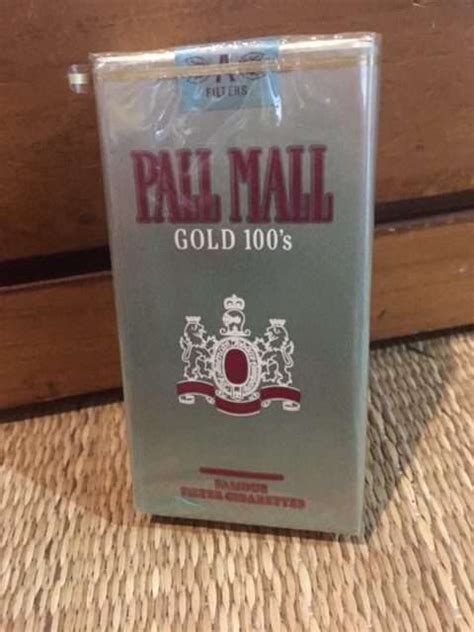 Pall Mall Gold 100s Filter Cigarette Soft Pack Danlys Vintage